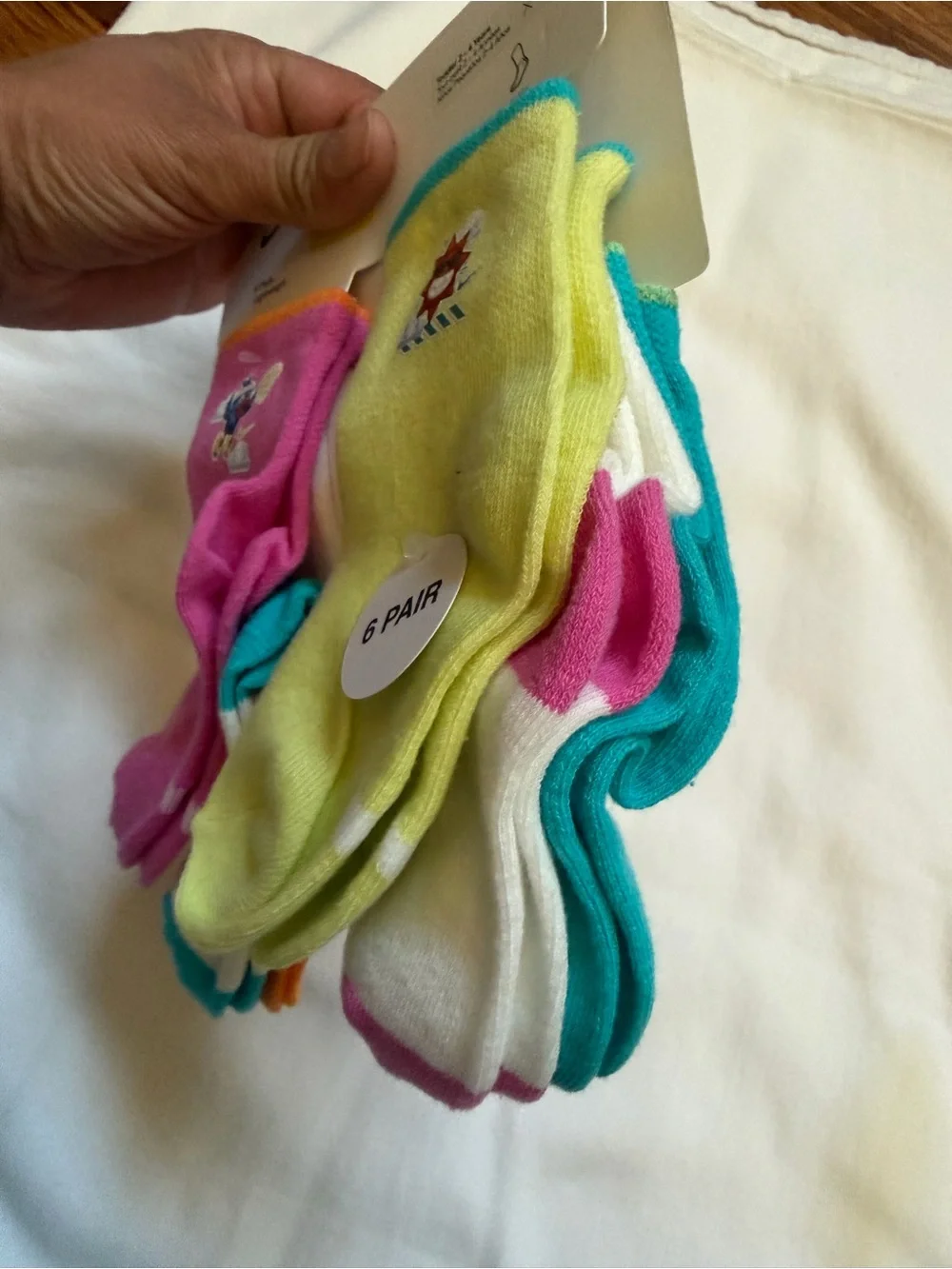 Nike Kids 6-Pair Ankle Socks - Pink, Lime & Teal Accents